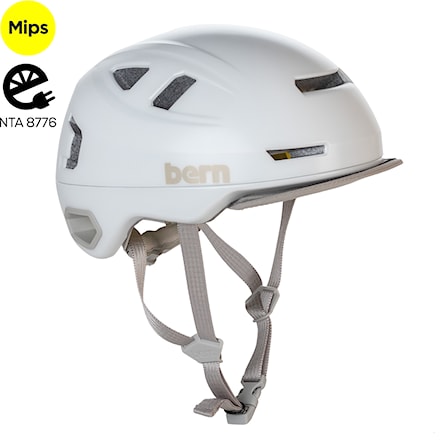 Bike Helmet Bern Hudson Mips satin white 2021 - 1