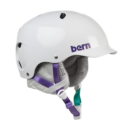 Snowboard Helmet Bern Lenox Crank-Fit satin white 2019 - 1
