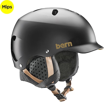 Snowboard Helmet Bern Lenox Mips satin black 2021 - 1