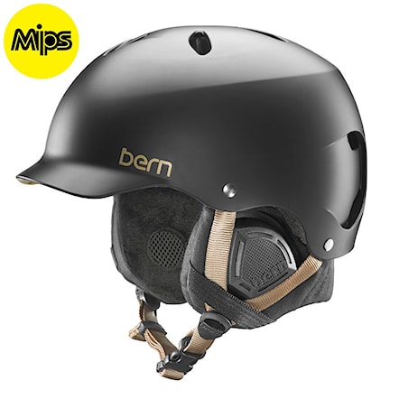 Snowboard Helmet Bern Lenox Mips satin black 2018 - 1