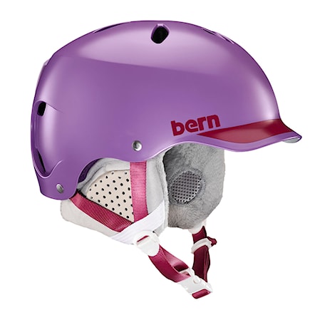 Helma na snowboard Bern Lenox satin purple/cranberry trim 2019 - 1