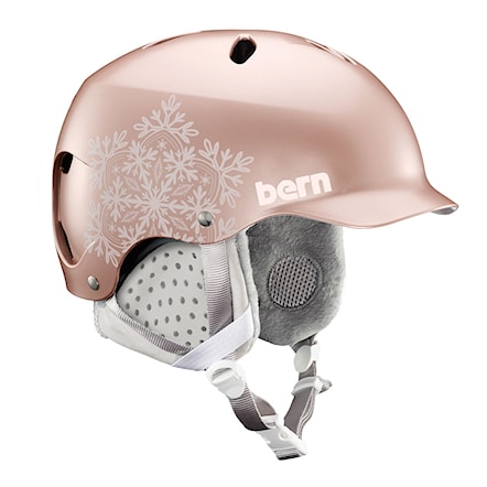 Snowboard Helmet Bern Lenox satin rose gold snowflake 2019 - 1