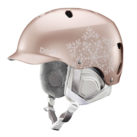 Snowboard Helmet Bern Lenox satin rose gold snowflake 2018 - 1