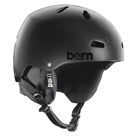 Snowboard Helmet Bern Macon Carbon Fiber matte black 2014 - 1