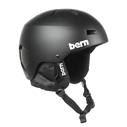 Kask snowboardowy Bern Macon Crank-Fit matte black 2019 - 1