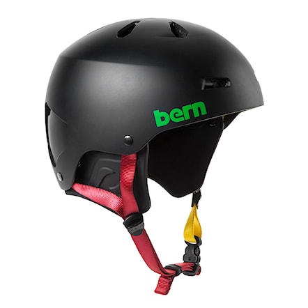 Skateboard Helmet Bern Macon H2O matte black rasta 2016 - 1