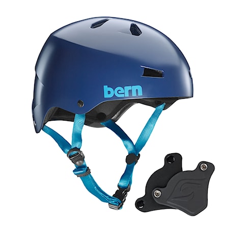 Skateboard Helmet Bern Macon H2O Wep satin navy blue 2018 - 1