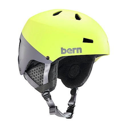 Snowboard Helmet Bern Macon matte hyper gree/grey two-tone 2019 - 1