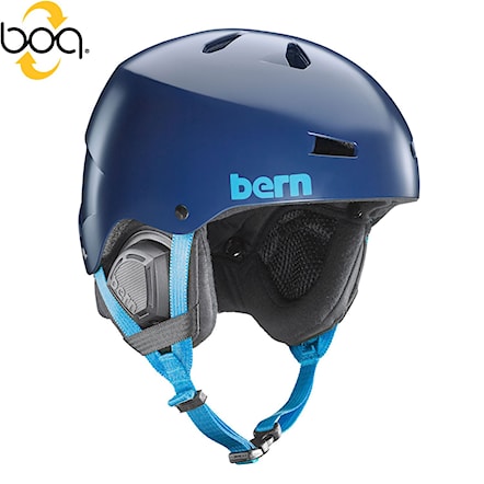 Snowboard Helmet Bern Macon satin navy blue 2016 - 1