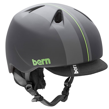Snowboard Helmet Bern Nino matte black/green 2013 - 1