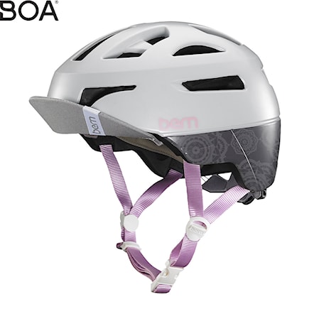 Bike Helmet Bern Parker satin light grey mandala 2017 - 1