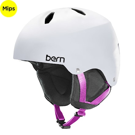 Snowboard Helmet Bern Team Diabla Jr Mips satin white 2018 - 1