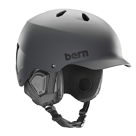 Snowboard Helmet Bern Watts Crank Fit matte grey 2018 - 1