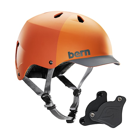 Skateboard Helmet Bern Watts H2O WEP matte orange hatstyle 2018 - 1