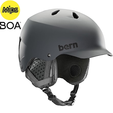 Snowboard Helmet Bern Watts Mips matte grey 2020 - 1