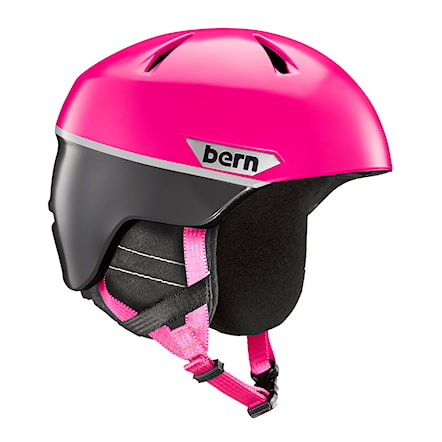 Snowboard Helmet Bern Weston Jr satin magenta split 2020 - 1