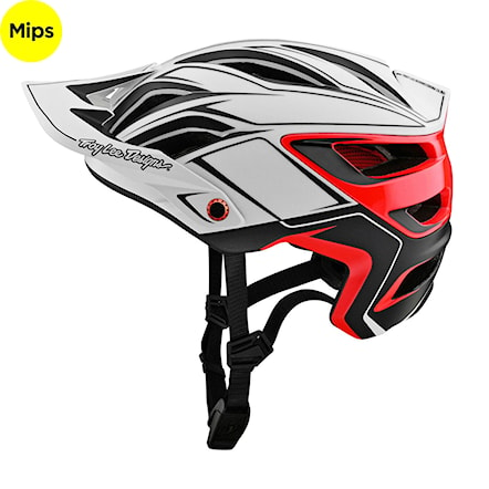 Bike Helmet Troy Lee Designs A3 Mips pin white/red 2024 - 1