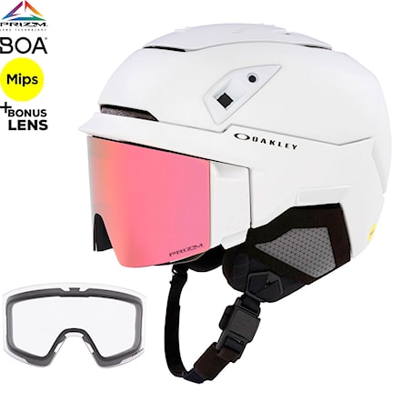 Snowboard Helmet Oakley MOD7 white |  prizm rose gold iridium+prizm clear 2025 - 1