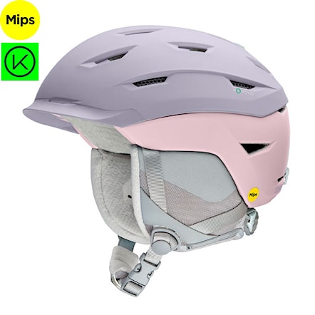 Snowboard Helmet Smith Liberty Mips matte lunar fog/blush 2025 - 1