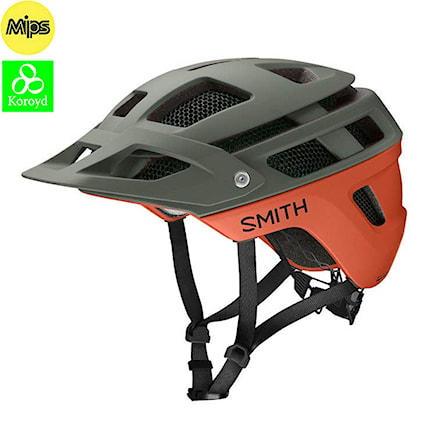 Helma na kolo Smith Forefront 2 Mips matte sage/red rock 2021 - 1