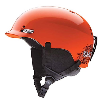 Snowboard Helmet Smith Gage Jr neon orange stickfort 2015 - 1