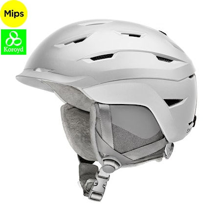 Snowboard Helmet Smith Liberty Mips satin white 2024 - 1