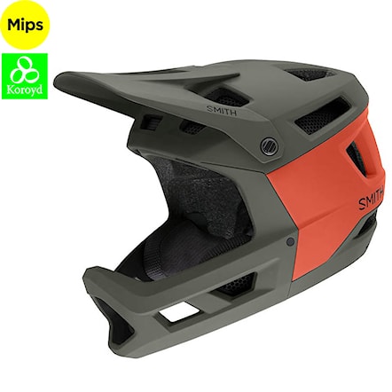 Bike Helmet Smith Mainline Mips matte sage red rock 2022 - 1