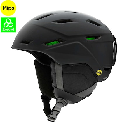Snowboard Helmet Smith Mission Mips black/green 2024 - 1