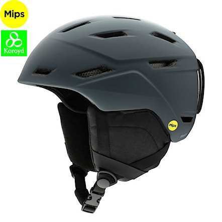 Snowboard Helmet Smith Mission Mips matte charcoal 2024 - 1