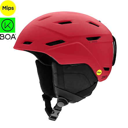 Snowboard Helmet Smith Mission Mips matte crimson 2024 - 1