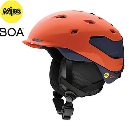 Snowboard Helmet Smith Quantum Mips matte red rock ink 2020 - 1
