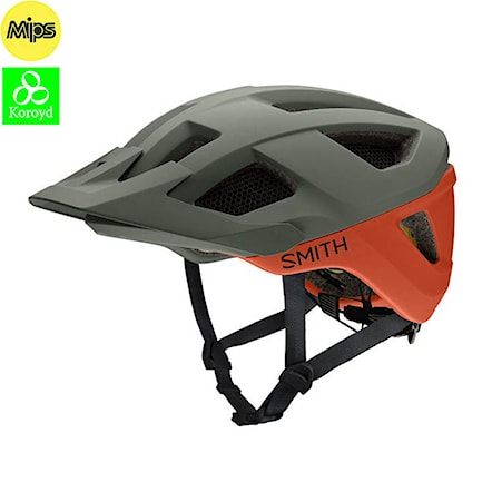 Kask rowerowy Smith Session Mips matte sage/red rock 2021 - 1