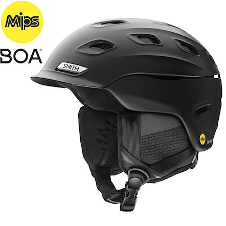 Snowboard Helmet Smith Vantage Mips matte black 2020 - 1