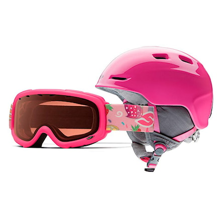 Snowboard Helmet Smith Zoom Jr/gambler Combo pink sugarcone 2017 - 1