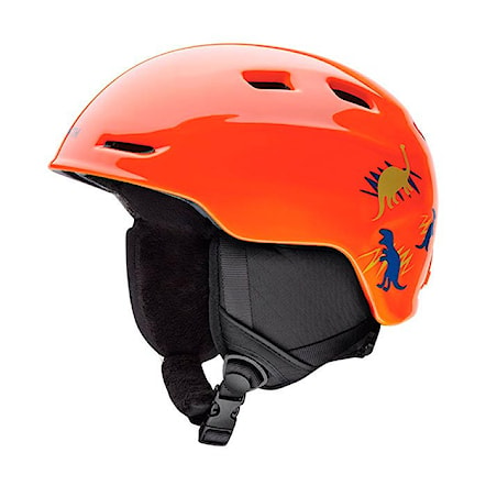 Snowboard Helmet Smith Zoom Jr neon orange dinos 2017 - 1