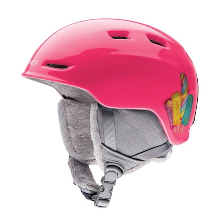 Snowboard Helmet Smith Zoom Jr pink popsicles 2018 - 1