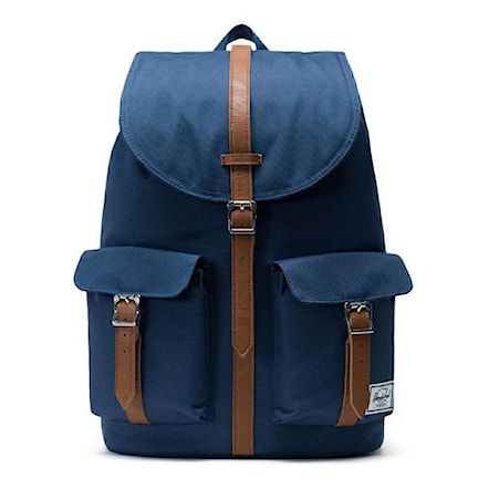Backpack Herschel Dawson navy/tan synthetic leather 2020 - 1