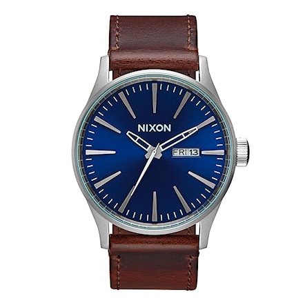 Hodinky Nixon Sentry Leather blue/brown 2016 - 1