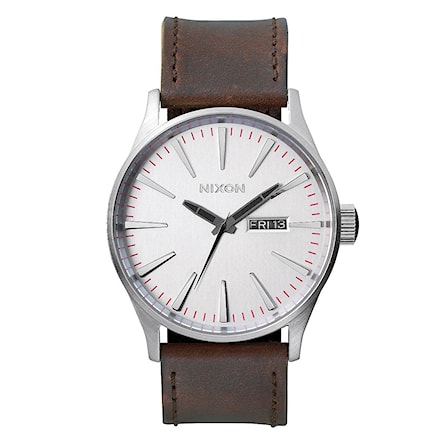 Watch Nixon Sentry Leather silver/brown 2016 - 1