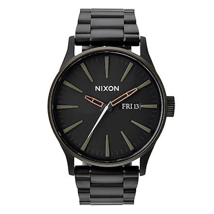 Hodinky Nixon Sentry Ss matte black/industrial green 2015 - 1