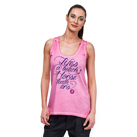 Tank Top Horsefeathers Life Is A Beach washed pink 2015 - 1