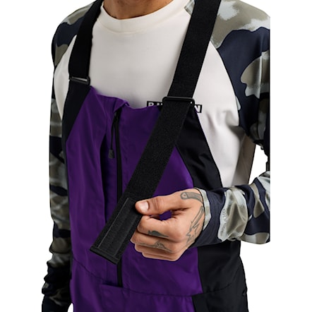 Nohavice na snowboard Burton GORE-TEX Reserve Bib prism violet/true black 2026 - 4
