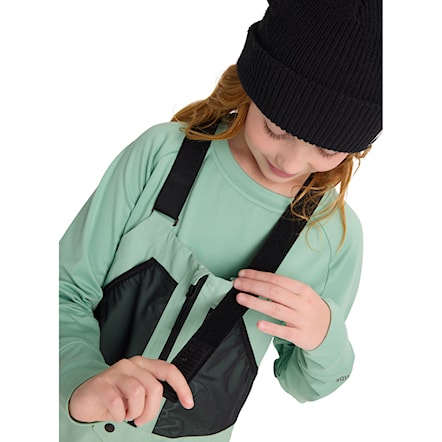 Nohavice na snowboard Burton Kids Outbeam 3L Bib soft sage/trublk 2026 - 6