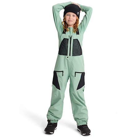 Nohavice na snowboard Burton Kids Outbeam 3L Bib soft sage/trublk 2026 - 8