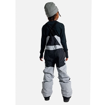 Nohavice na snowboard Burton Kids Skylar Bib silver sconce 2025 - 2