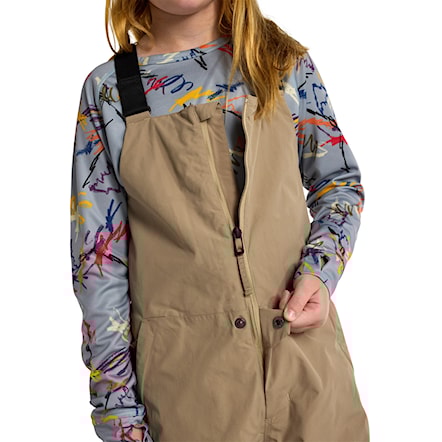 Spodnie snowboardowe Burton Kids Skylar Bib summit taupe 2026 - 5