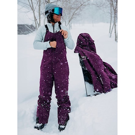 Spodnie snowboardowe Burton Wms [ak] Gore Kimmy 2L Bib purple root 2025 - 2