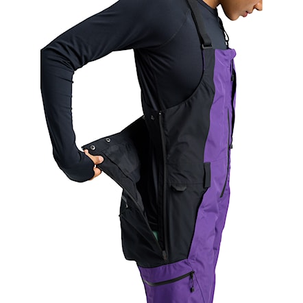Nohavice na snowboard Burton Wms GORE-TEX Reserve 2L Bib prism violet/true black 2026 - 6