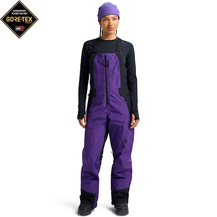 Nohavice na snowboard Burton Wms GORE-TEX Reserve 2L Bib prism violet/true black 2026 - 1