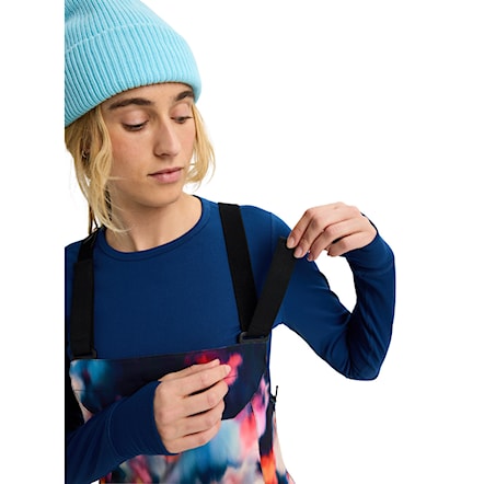 Nohavice na snowboard Burton Wms Reserve 2L Stretch Slim Bib floral blur 2026 - 3
